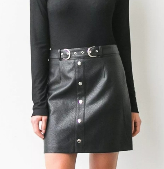 Brunette The Label Dresses & Skirts - Brunette the Label Faux Leather Skirt S/M NWT